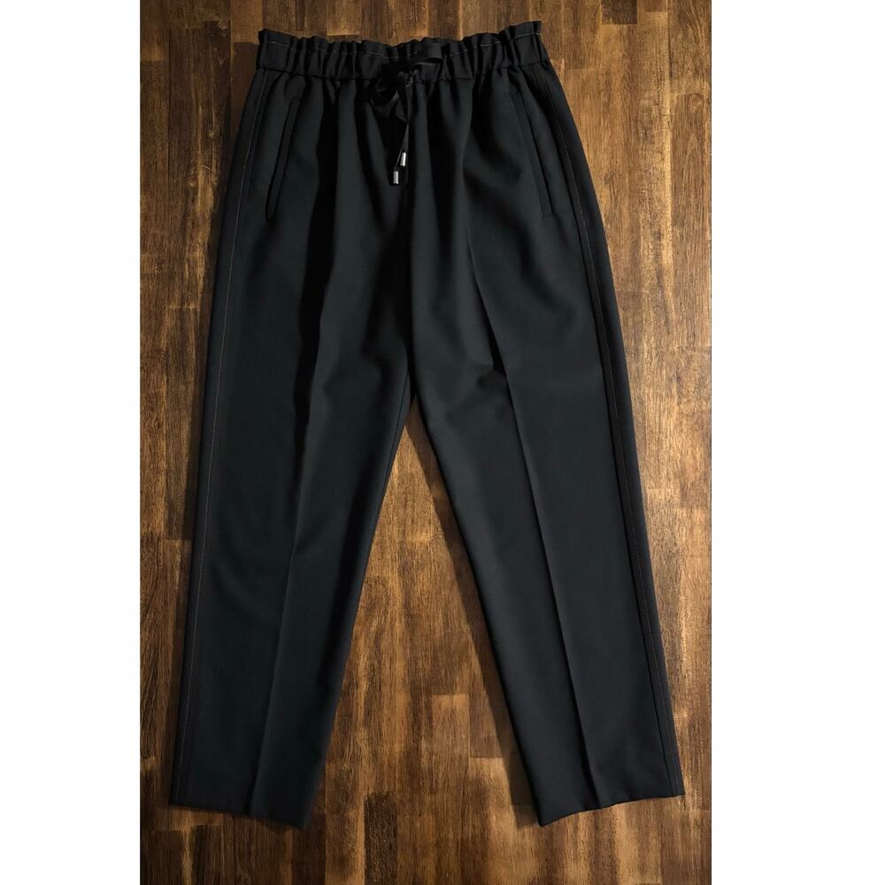 Reiss Women’s 6 Pants 28 x 27 Pull On Drawstring Tapered Leg Wool Blend Ankle